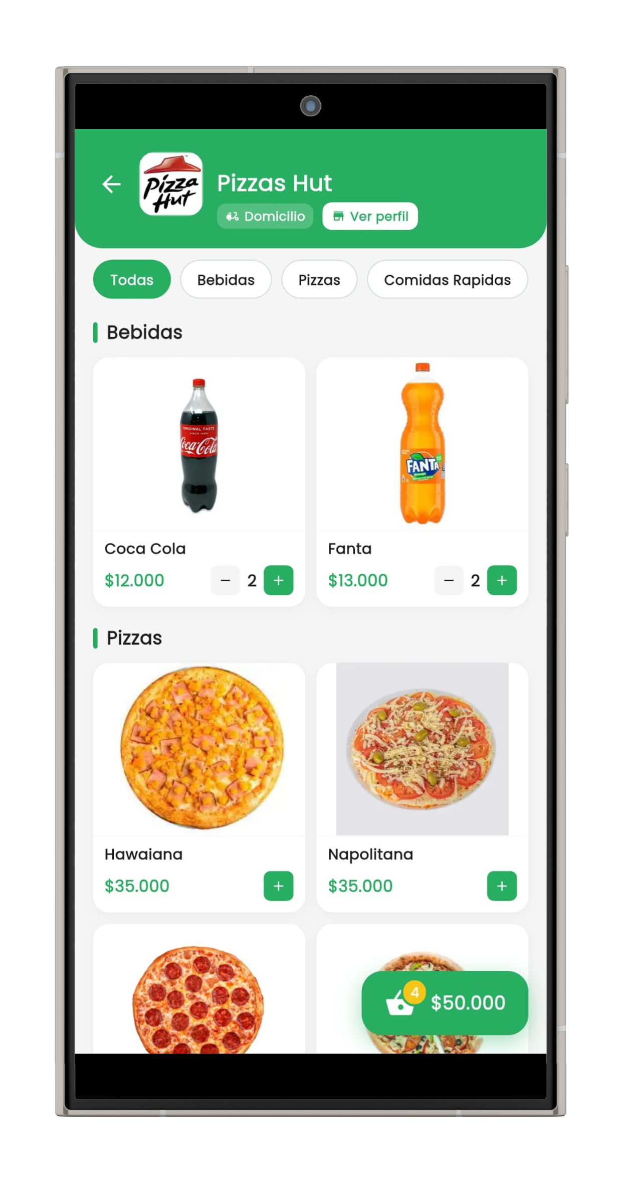 Cliente ve productos