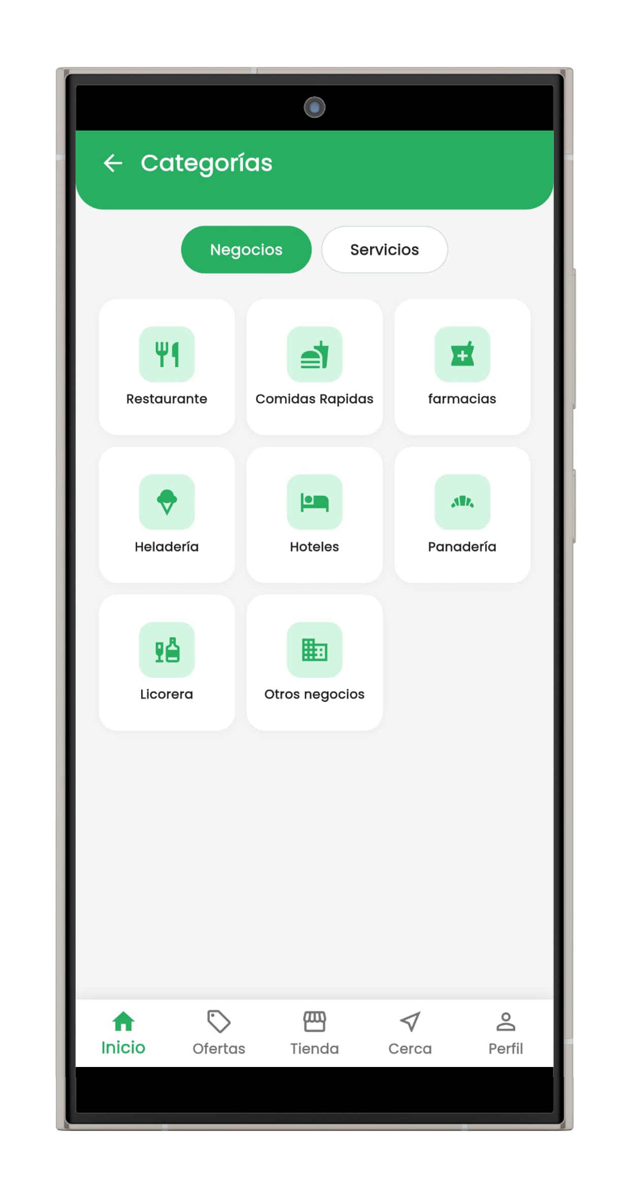 Categorias de negocios